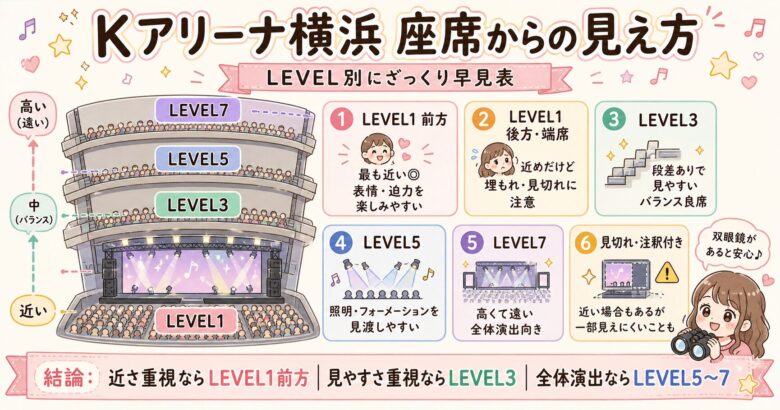 Kアリーナ横浜の座席表・見え方