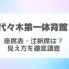 代々木第一体育館の座席アリーナ・スタンドからの見え方を徹底調査