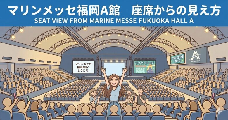 マリンメッセ福岡A館　座席表・見え方