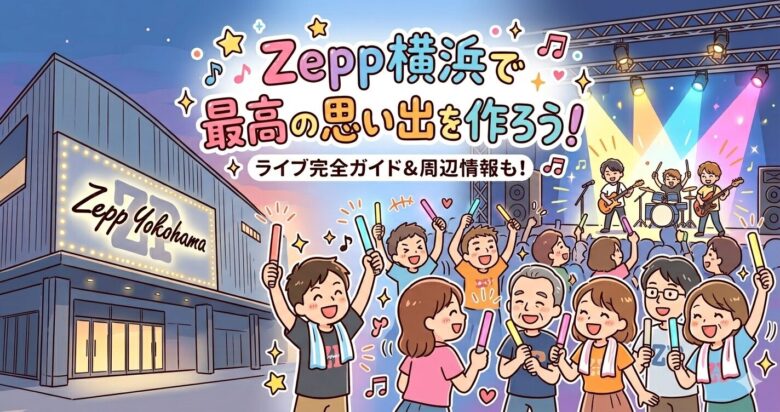 Zepp横浜キャパ・座席表と1階・2階からの見え方を徹底解説！埋もれる？段差は？