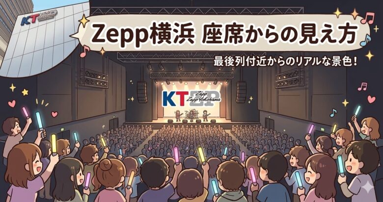 Zepp横浜キャパ・座席表と1階・2階からの見え方を徹底解説！埋もれる？段差は？