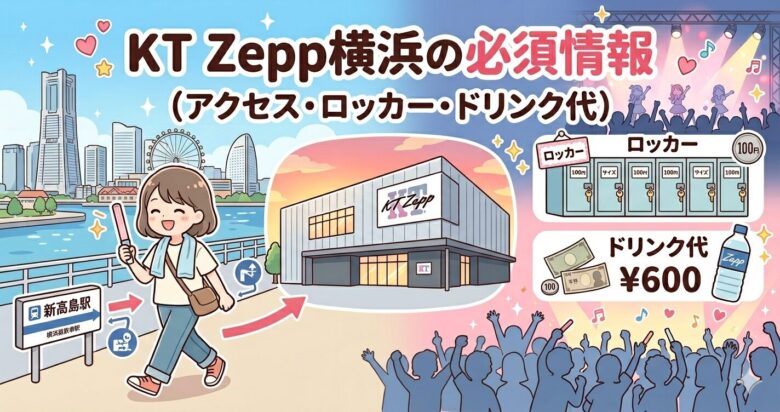 Zepp横浜キャパ・座席表と1階・2階からの見え方を徹底解説！埋もれる？段差は？