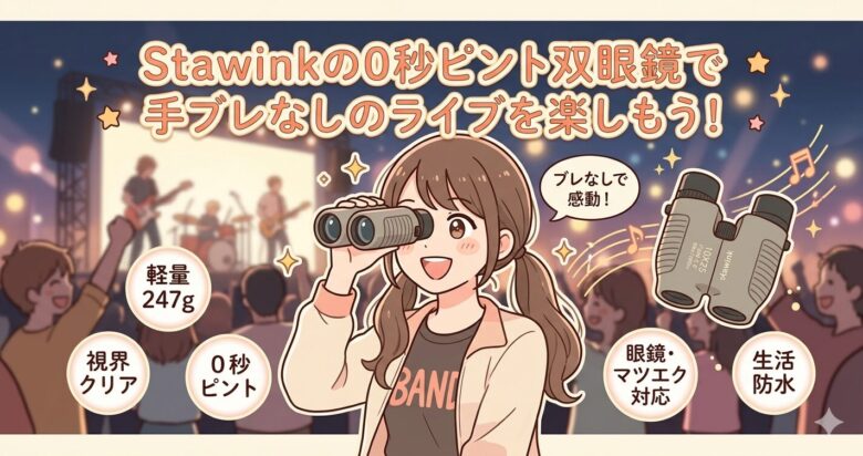 Stawink双眼鏡の口コミを徹底調査！0秒ピント・オートフォーカス
