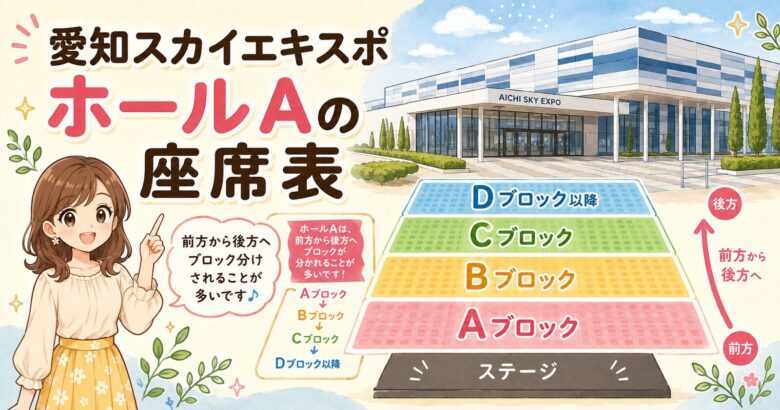 愛知スカイエキスポホールAのキャパ・座席表