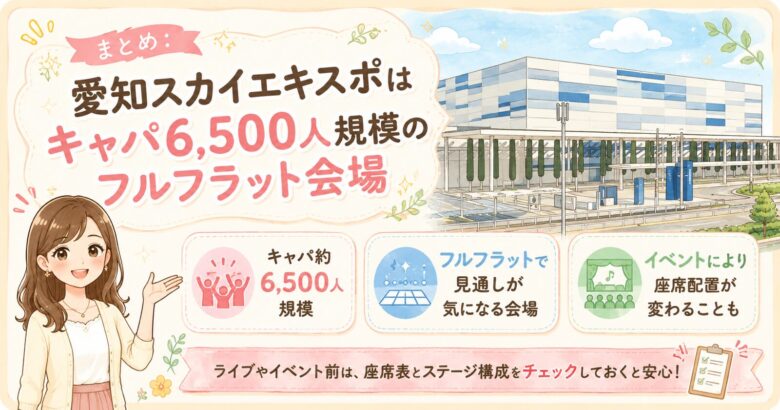 愛知スカイエキスポホールAのキャパ