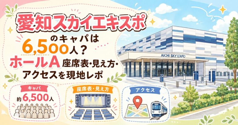 愛知スカイエキスポホールAのキャパ・見え方