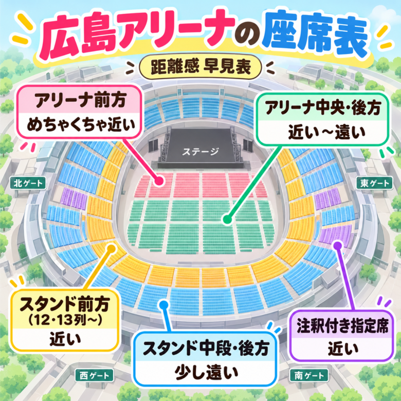 広島グリーンアリーナ　座席表